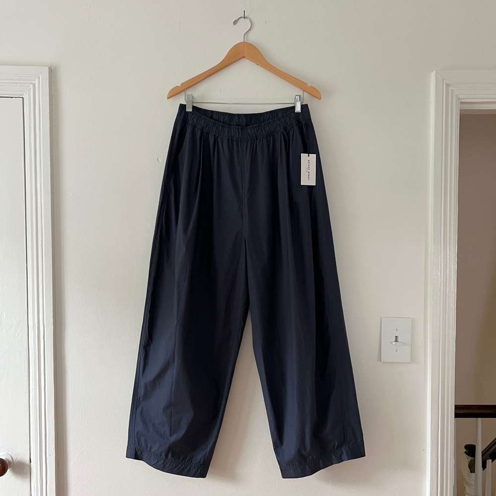Apiece Apart NWT L Spa Pleat Pant Trouser Navy Blue